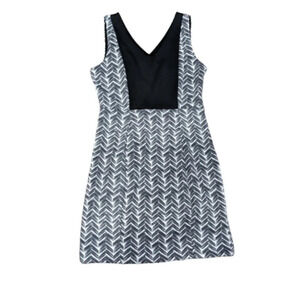 Metaphor dress Sleeveless black and‎ white chevron size Medium